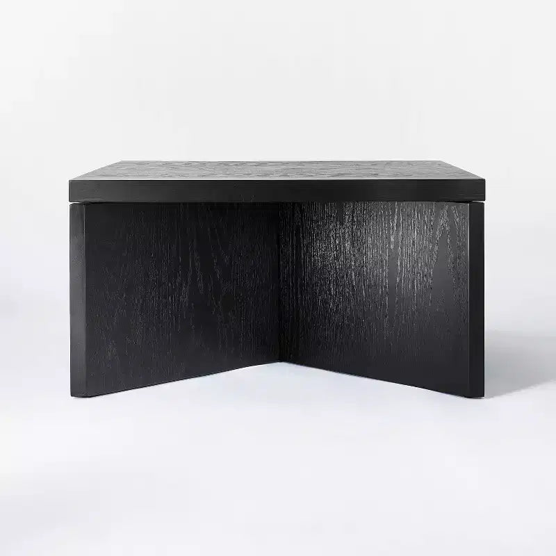 Table basse carrée en bois River Heights noire - Threshold™ conçue avec Studio McGee : pieds entrecroisés modernes