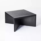 Table basse carrée en bois River Heights noire - Threshold™ conçue avec Studio McGee : pieds entrecroisés modernes