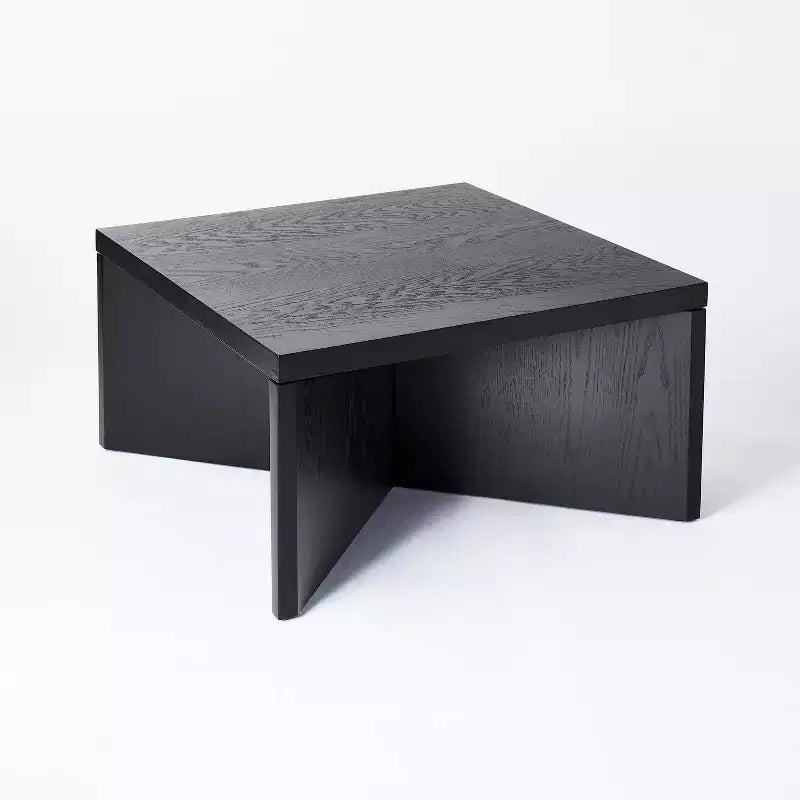 Table basse carrée en bois River Heights noire - Threshold™ conçue avec Studio McGee : pieds entrecroisés modernes