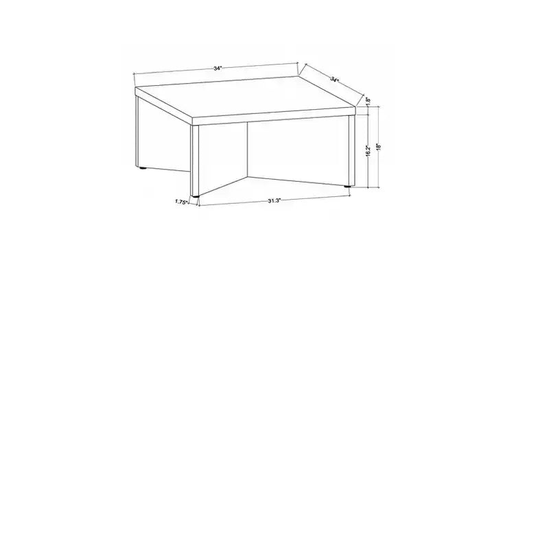 Table basse carrée en bois River Heights noire - Threshold™ conçue avec Studio McGee : pieds entrecroisés modernes