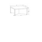 Table basse carrée en bois River Heights noire - Threshold™ conçue avec Studio McGee : pieds entrecroisés modernes