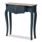 Table console Mazarine Classic and Provincial Spruce Finished Bleue - Baxton Studio : Design mince et élégant, idéal pour les petits espaces
