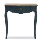 Table console Mazarine Classic and Provincial Spruce Finished Bleue - Baxton Studio : Design mince et élégant, idéal pour les petits espaces