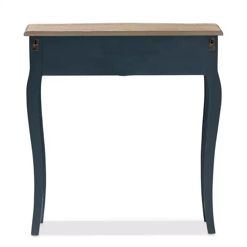 Table console Mazarine Classic and Provincial Spruce Finished Bleue - Baxton Studio : Design mince et élégant, idéal pour les petits espaces
