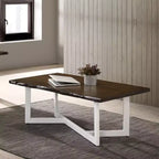 Ensemble table basse et bouts de canapé Grinta chêne - miBasics : Style transitionnel, bord naturel, base en métal