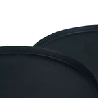 Table gigogne en métal Lipton 2 pcs noir - WyndenHall : style industriel, ronde, plateau amovible, pieds élégants