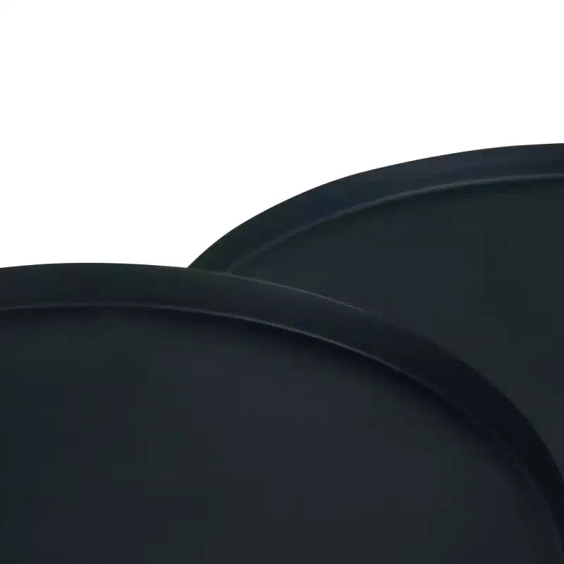 Table gigogne en métal Lipton 2 pcs noir - WyndenHall : style industriel, ronde, plateau amovible, pieds élégants