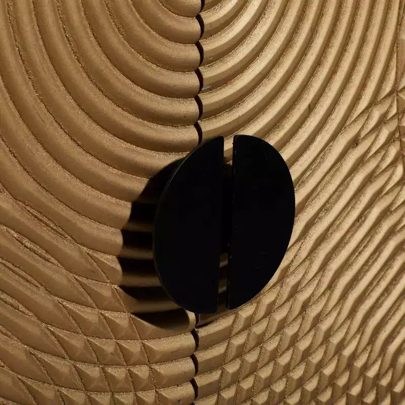 Armoire en bois contemporaine bronze : Rangement chic, aucun assemblage requis, utilisation en intérieur, poignées en métal