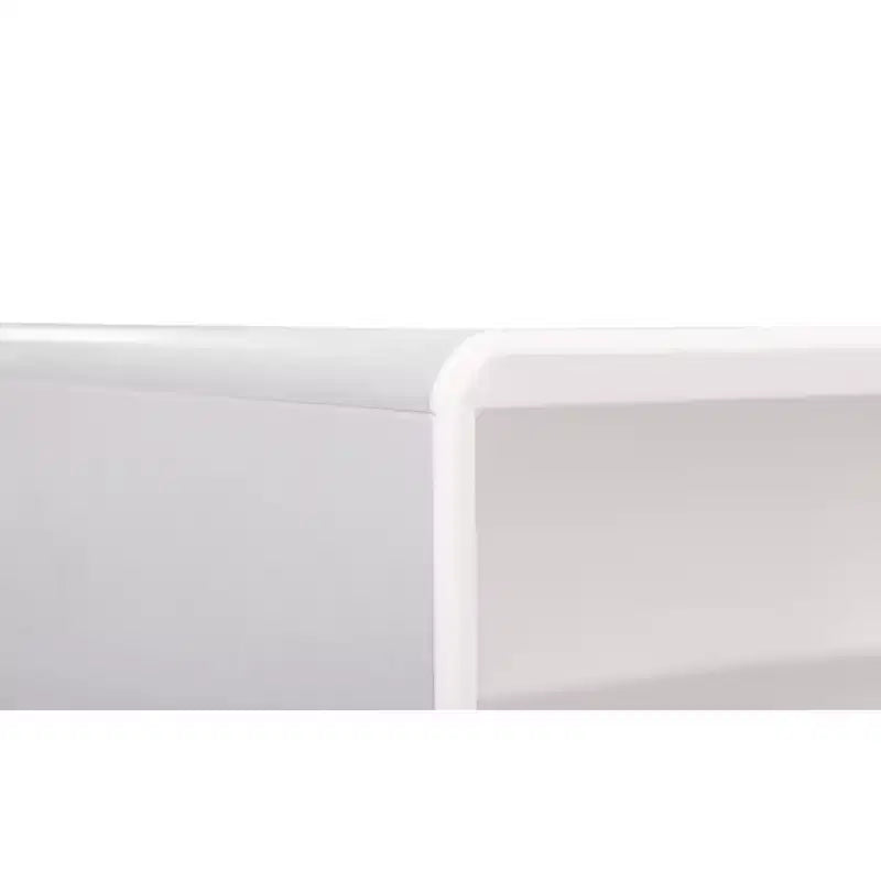 Table d'appoint Lilou blanche - Adore Decor : Moderne du milieu du siècle, tiroir de rangement, étagère, bois composite