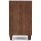 Cabinet à 3 tiroirs Sawyer marron - Adore Decor : Style bohème, placage en bois, mobilier de salon