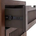 Cabinet à 3 tiroirs Sawyer marron - Adore Decor : Style bohème, placage en bois, mobilier de salon