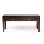 Table basse Essex 42 po, brun acajou - WyndenHall