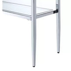 Nadia Chrome Console Table Chrome - Breighton Home : Milieu de siècle moderne, verre trempé, cadre en métal