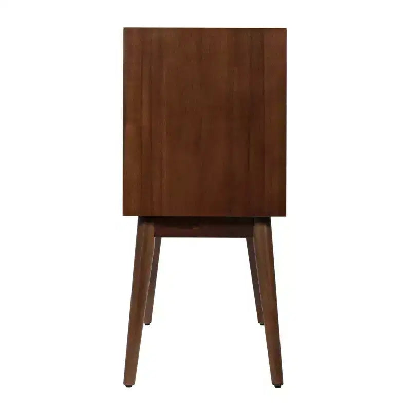 Brookline 2 portes Meuble de rangement Noyer classique - Adore Decor : Moderne du milieu du siècle, placage d'acacia, rangement divisé
