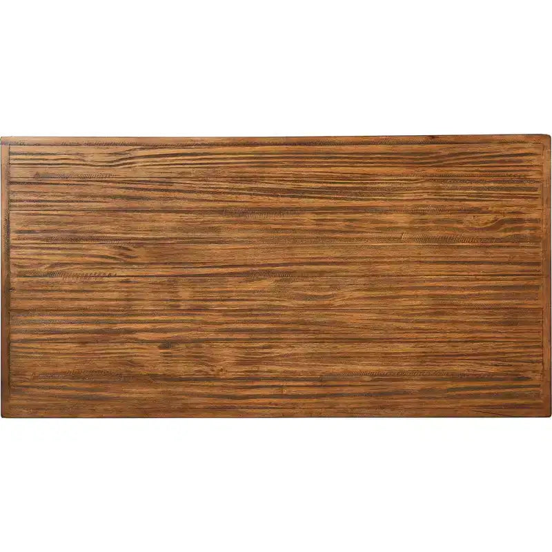 Table basse Ezra en bois massif et métal : Cadre noir robuste, design à 2 niveaux - ClickDecor
