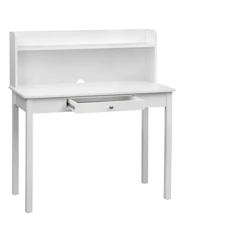 Bureau compact Buylateral Foster avec étagère, blanc