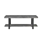 Banc Pomona en métal et bois Gris ardoise - Meubles Alaterre