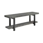 Banc Pomona en métal et bois Gris ardoise - Meubles Alaterre