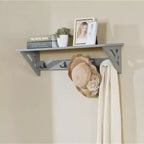 Patère murale avec étagère Middlebury 91 cm - Gris - Alaterre Furniture