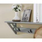 Patère murale avec étagère Middlebury 91 cm - Gris - Alaterre Furniture