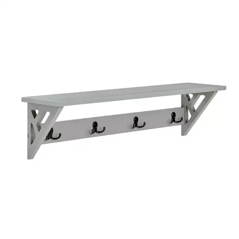 Patère murale avec étagère Middlebury 91 cm - Gris - Alaterre Furniture