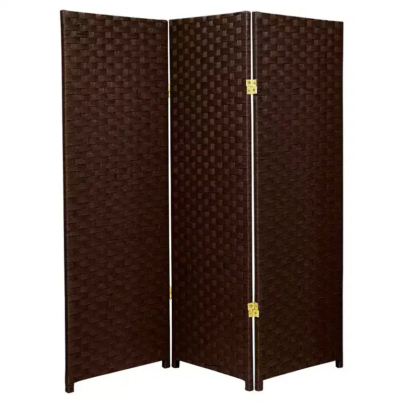 Paravent en fibres tissées de 1,22 m (3 panneaux) - Oriental Furniture