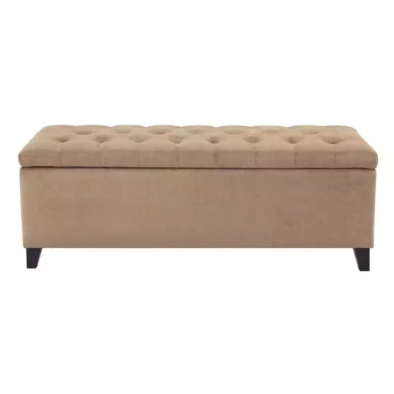 Banc de rangement capitonné