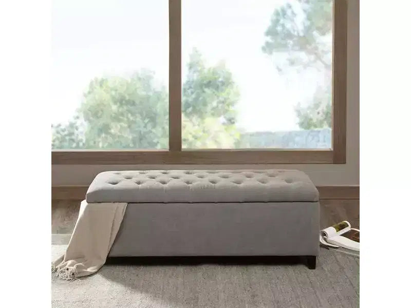 Banc de rangement capitonné