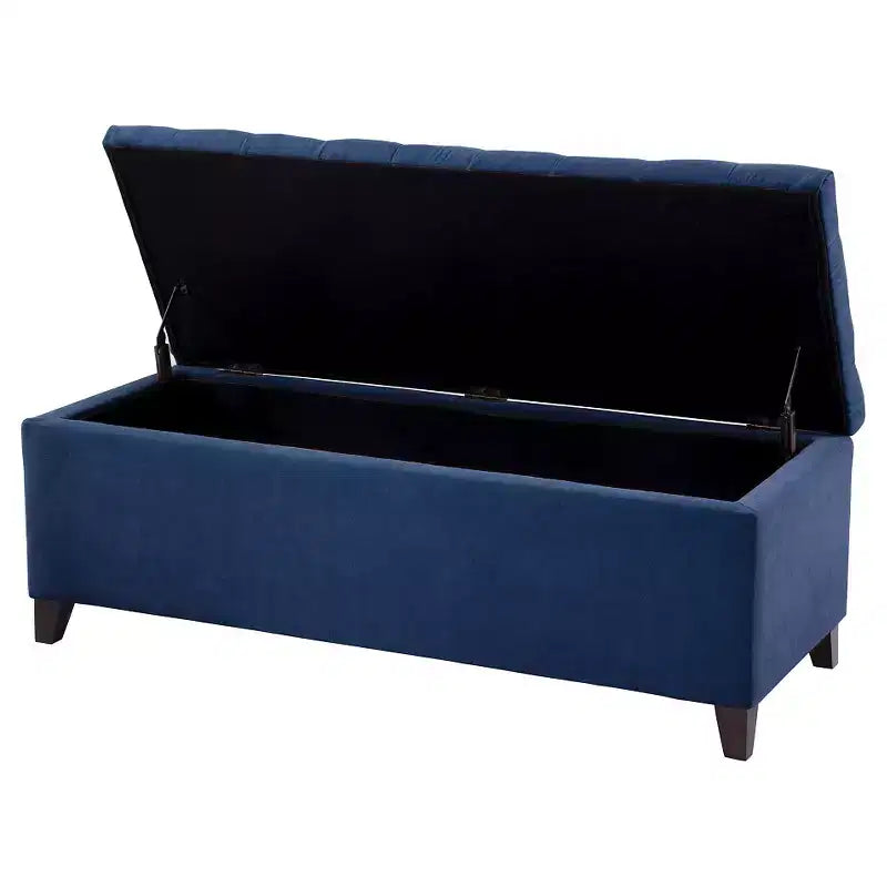 Banc de rangement capitonné