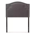 Tête de lit capitonnée Aubrey en tissu moderne et contemporain - Lit simple - Baxton Studio