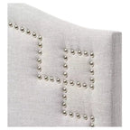 Tête de lit capitonnée Aubrey en tissu moderne et contemporain - Lit simple - Baxton Studio