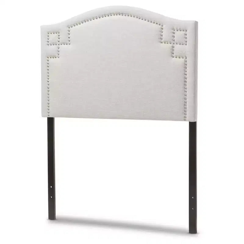 Tête de lit capitonnée Aubrey en tissu moderne et contemporain - Lit simple - Baxton Studio