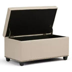 Banc de rangement ottoman Megan 34 - Wyndenhall