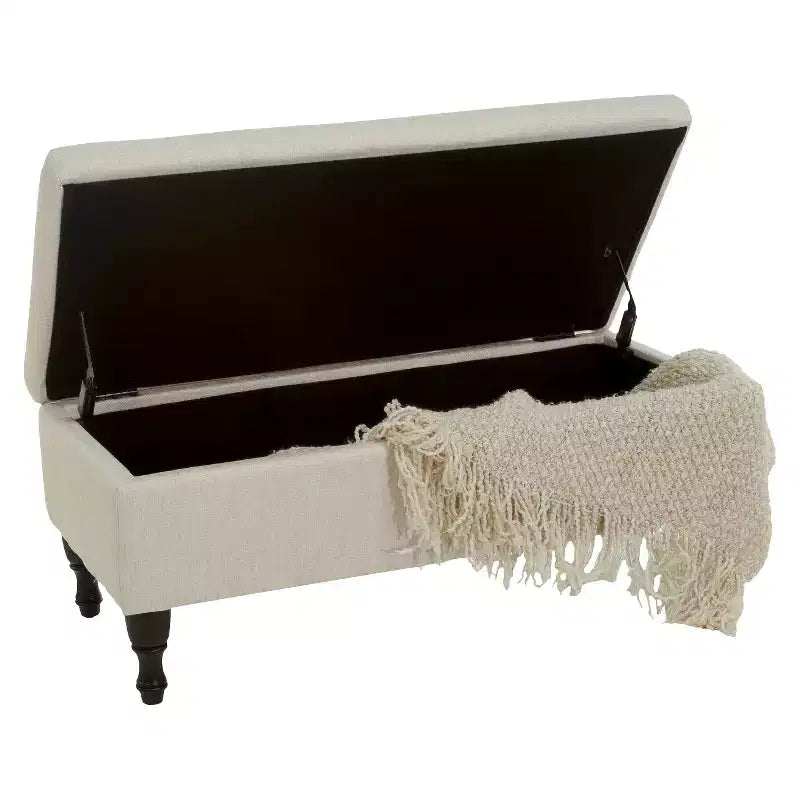 Ottoman de rangement en tissu Chantelle – Christopher Knight Home