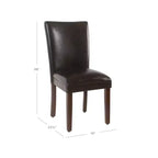 Lot de 2 chaises de salle à manger Parsons en similicuir - Homepop