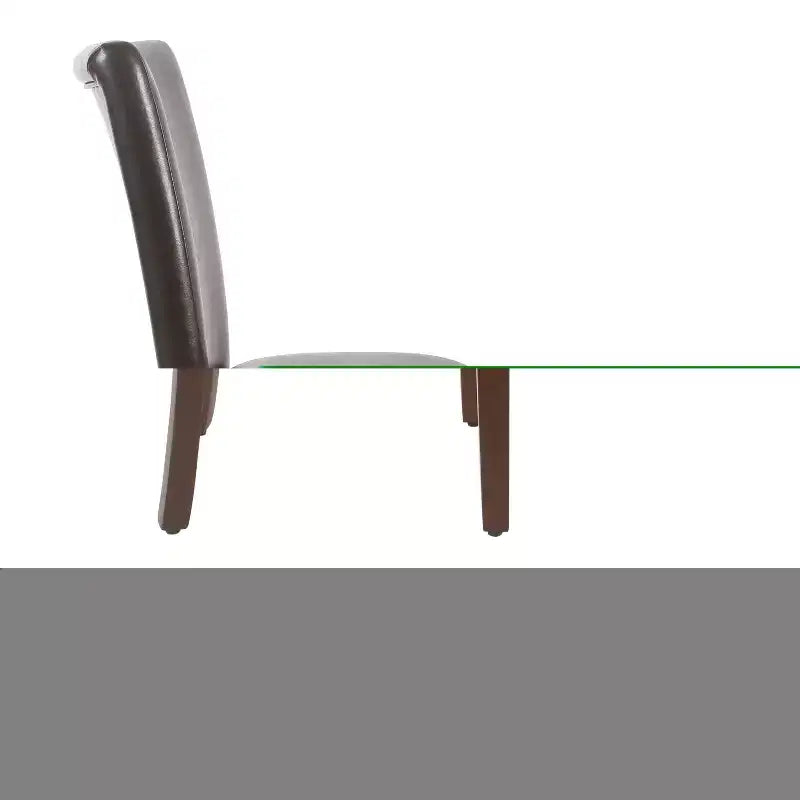 Lot de 2 chaises de salle à manger Parsons en similicuir - Homepop