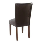 Lot de 2 chaises de salle à manger Parsons en similicuir - Homepop