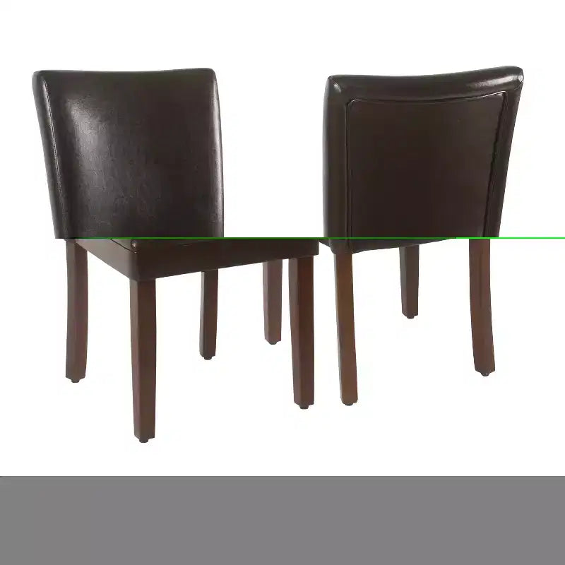 Lot de 2 chaises de salle à manger Parsons en similicuir - Homepop