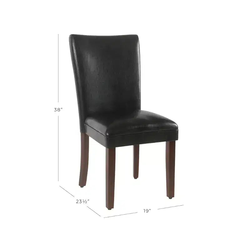 Lot de 2 chaises de salle à manger Parsons en similicuir - Homepop
