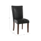 Lot de 2 chaises de salle à manger Parsons en similicuir - Homepop