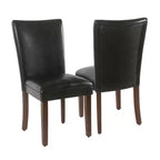 Lot de 2 chaises de salle à manger Parsons en similicuir - Homepop