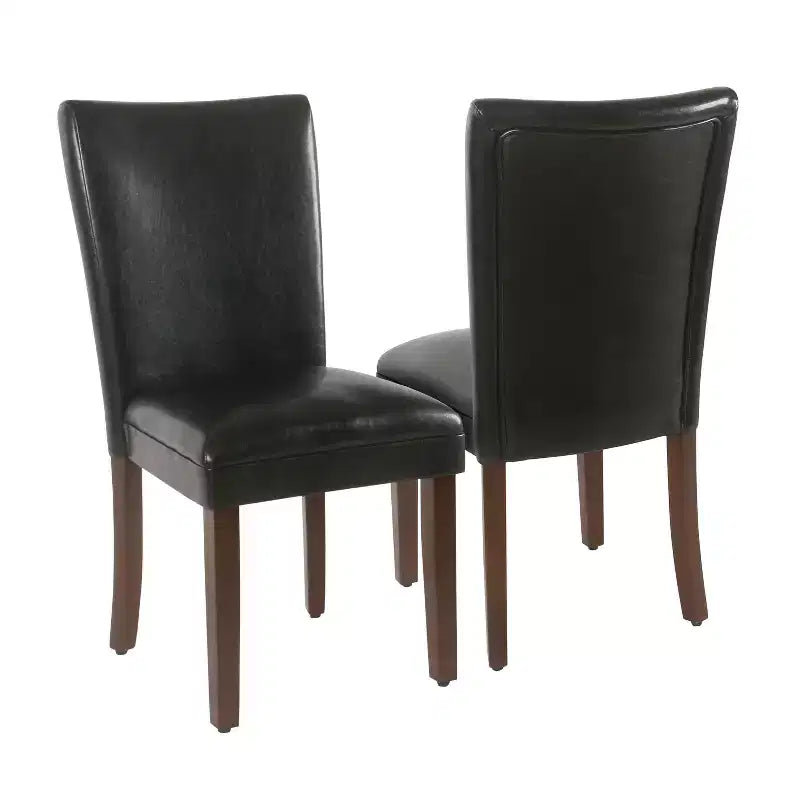 Lot de 2 chaises de salle à manger Parsons en similicuir - Homepop