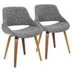 Lot de 2 chaises de salle à manger/d'appoint modernes du milieu du siècle Fabrico - Lumisource