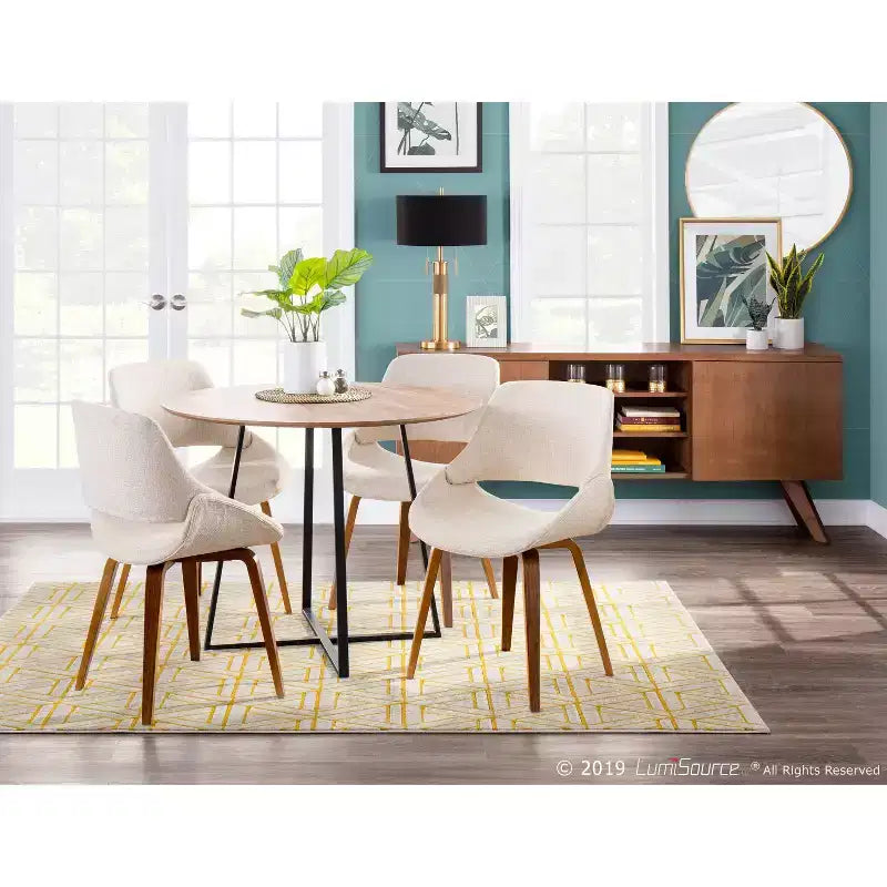 Lot de 2 chaises de salle à manger/d'appoint modernes du milieu du siècle Fabrico - Lumisource