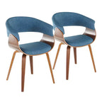 Lot de 2 chaises de salle à manger/d'appoint modernes du milieu du siècle Fabrico - Lumisource