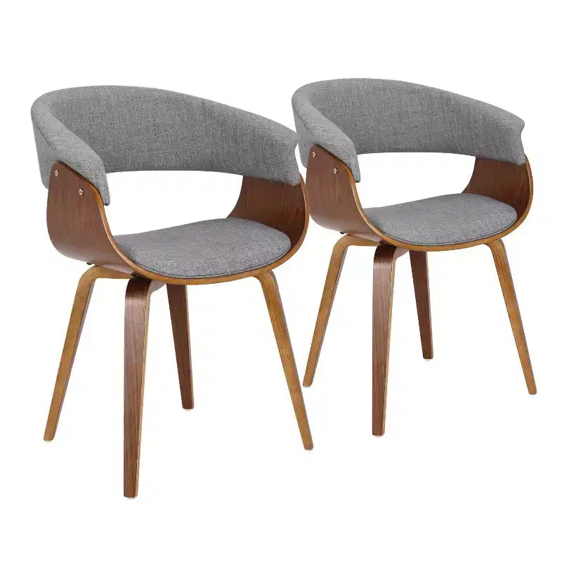 Lot de 2 chaises de salle à manger/d'appoint modernes du milieu du siècle Fabrico - Lumisource