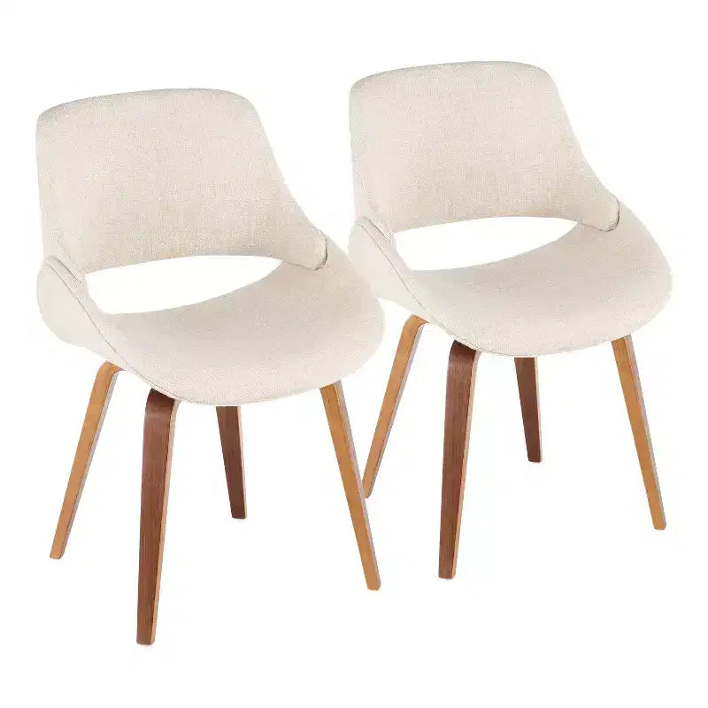 Lot de 2 chaises de salle à manger/d'appoint modernes du milieu du siècle Fabrico - Lumisource