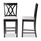 2 chaises de bar hauteur comptoir en bois fini Reneau - Baxton Studio