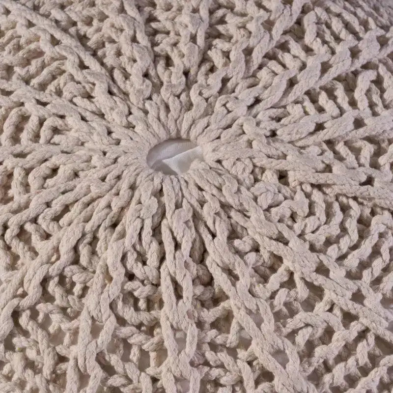 Pouf en coton tricoté Corisande - Christopher Knight Home