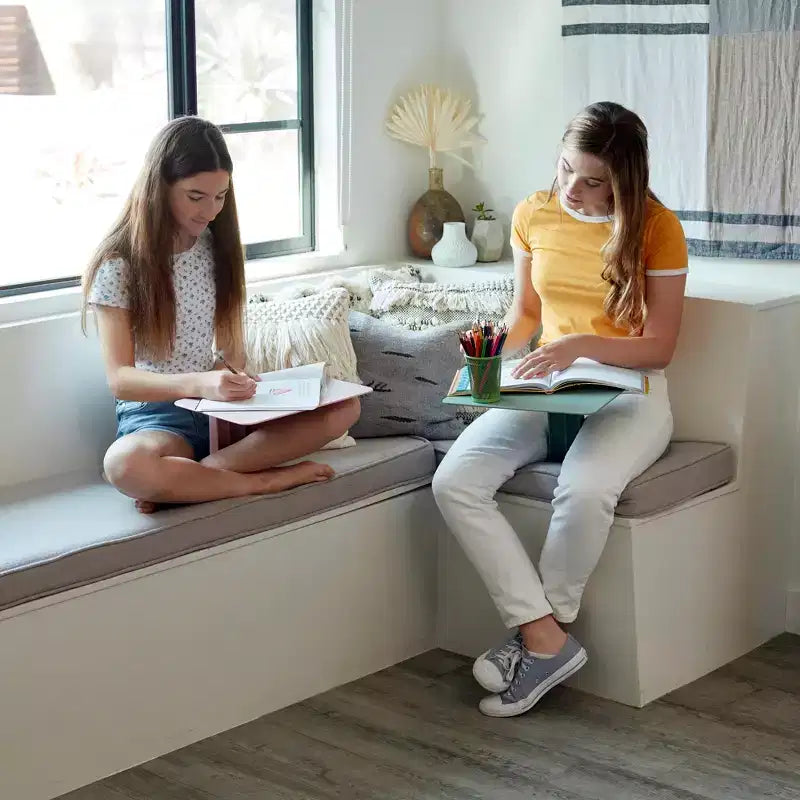ECR4Kids Le bureau portable Surf avec chariot de rangement mobile, lot de 30